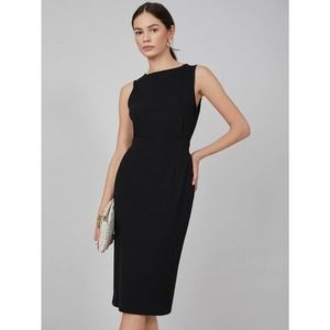 2 piece set: Minimalist SLIM RIBBED TOP tank & pencil SKIRT SET black